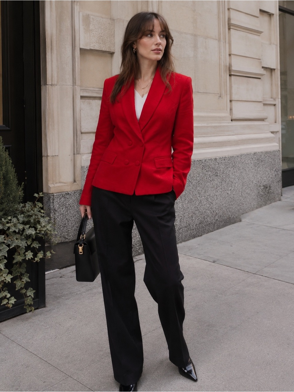 Vintage Ricci Red Structured Blazer Size M